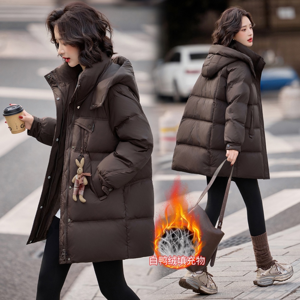 Winter down long Casual thermal coat