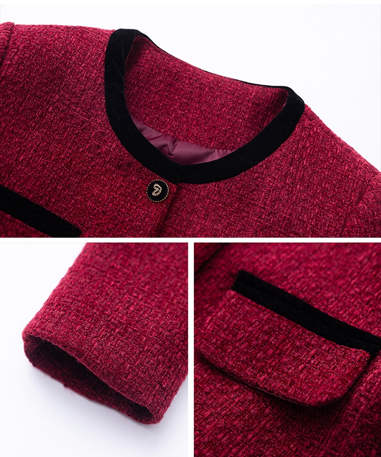 Short A-line skirt chanelstyle fashion coat 2pcs set