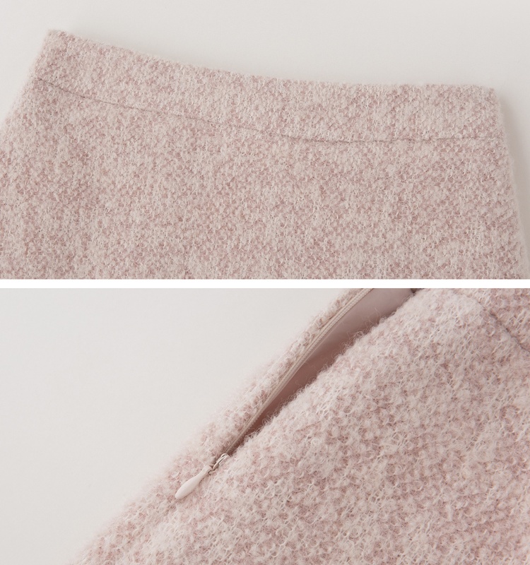 Ladies temperament fashion wool skirt 2pcs set