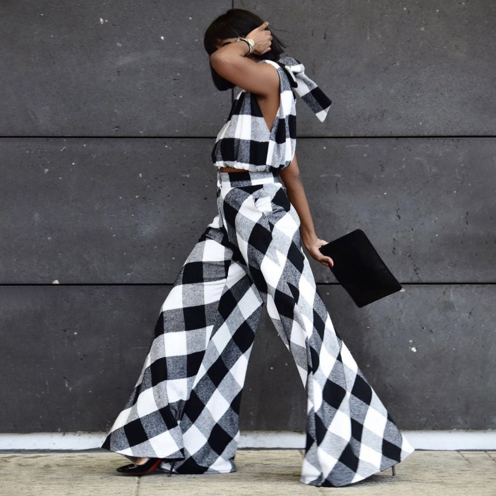 European style fashion sleeveless wide leg pants a set