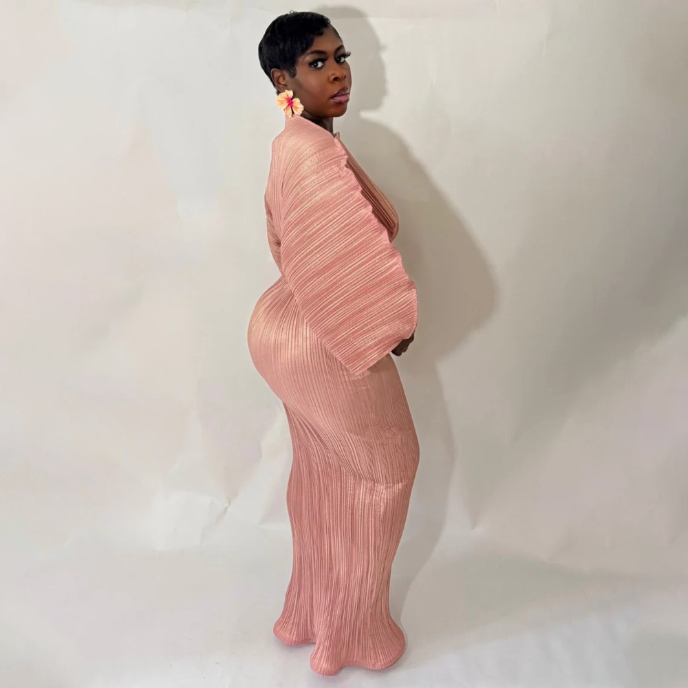 Strapless fashion crimp European style skirt 2pcs set