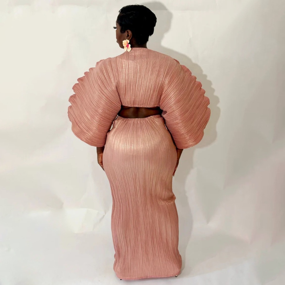 Strapless fashion crimp European style skirt 2pcs set