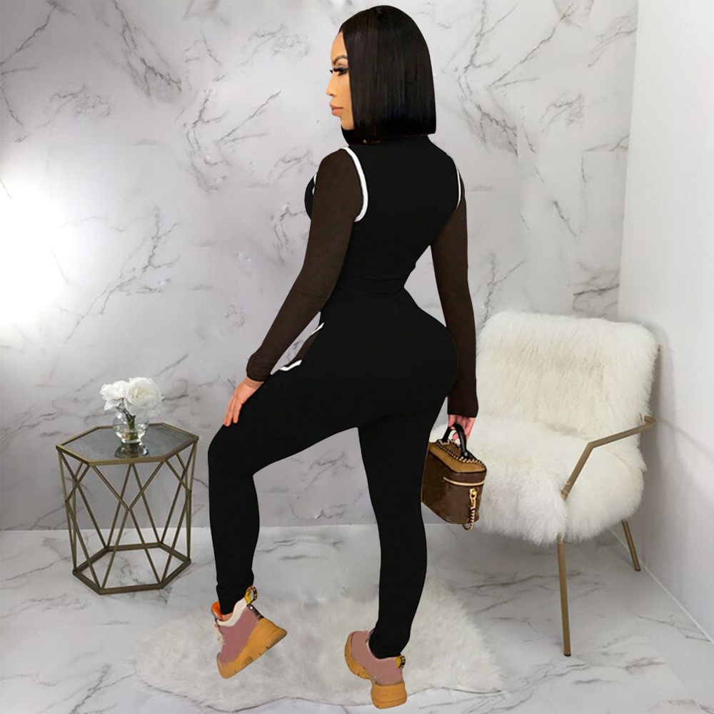 European style fashion long sleeve tops a set for women