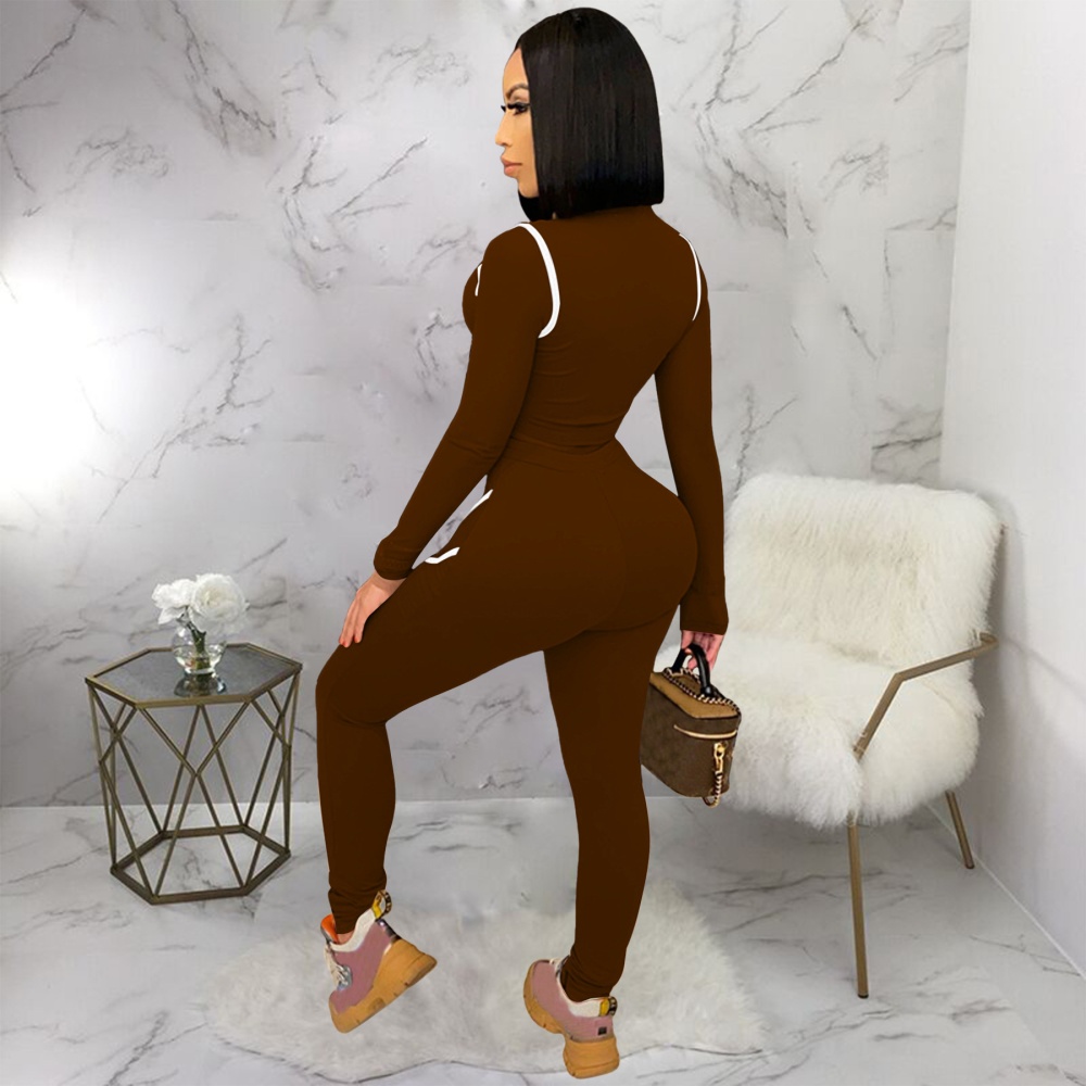 European style fashion long sleeve tops a set for women