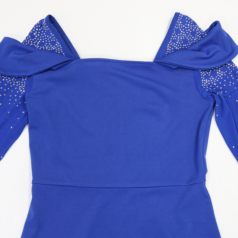 Sexy long dress square collar dress for women