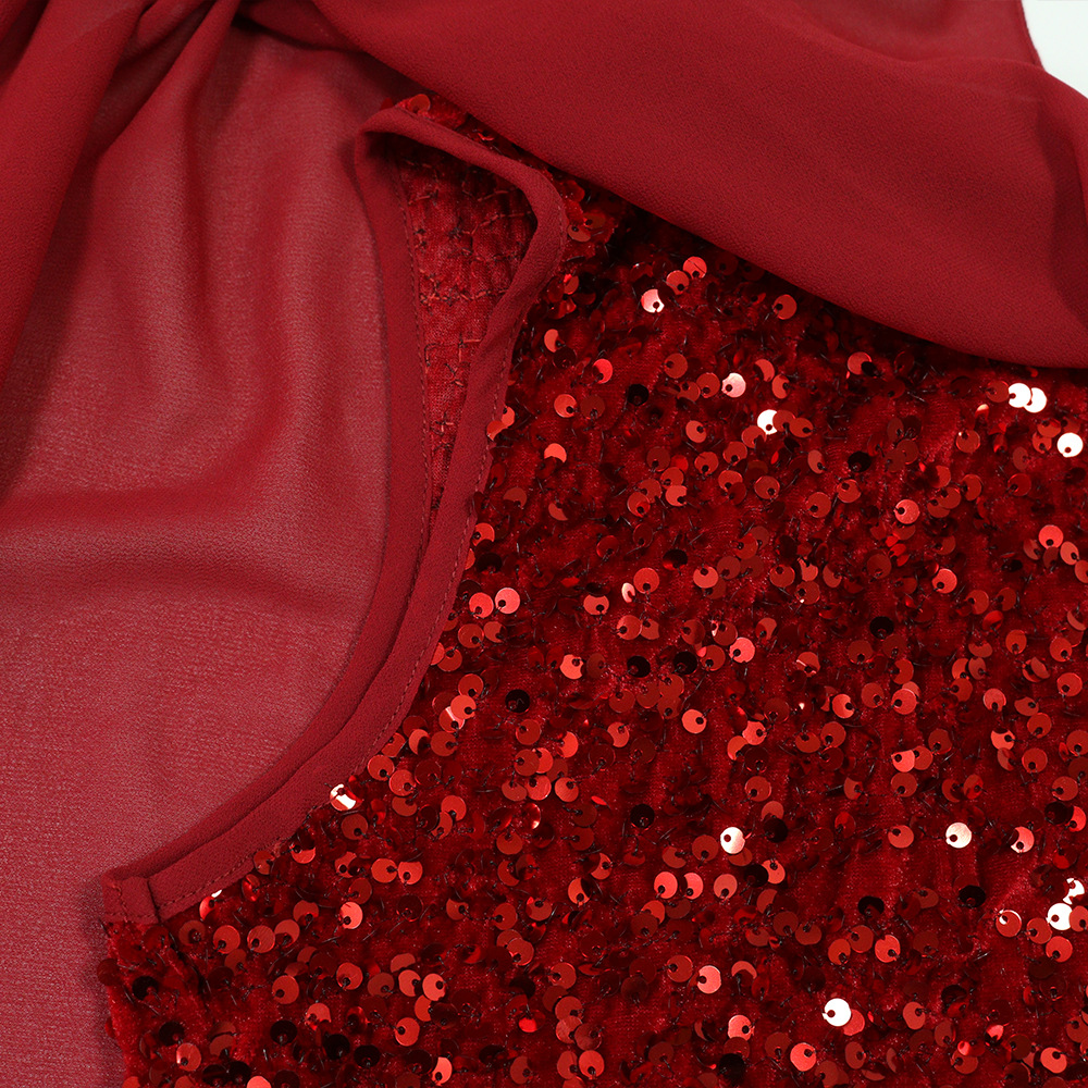 Banquet temperament dress commuting sequins long dress