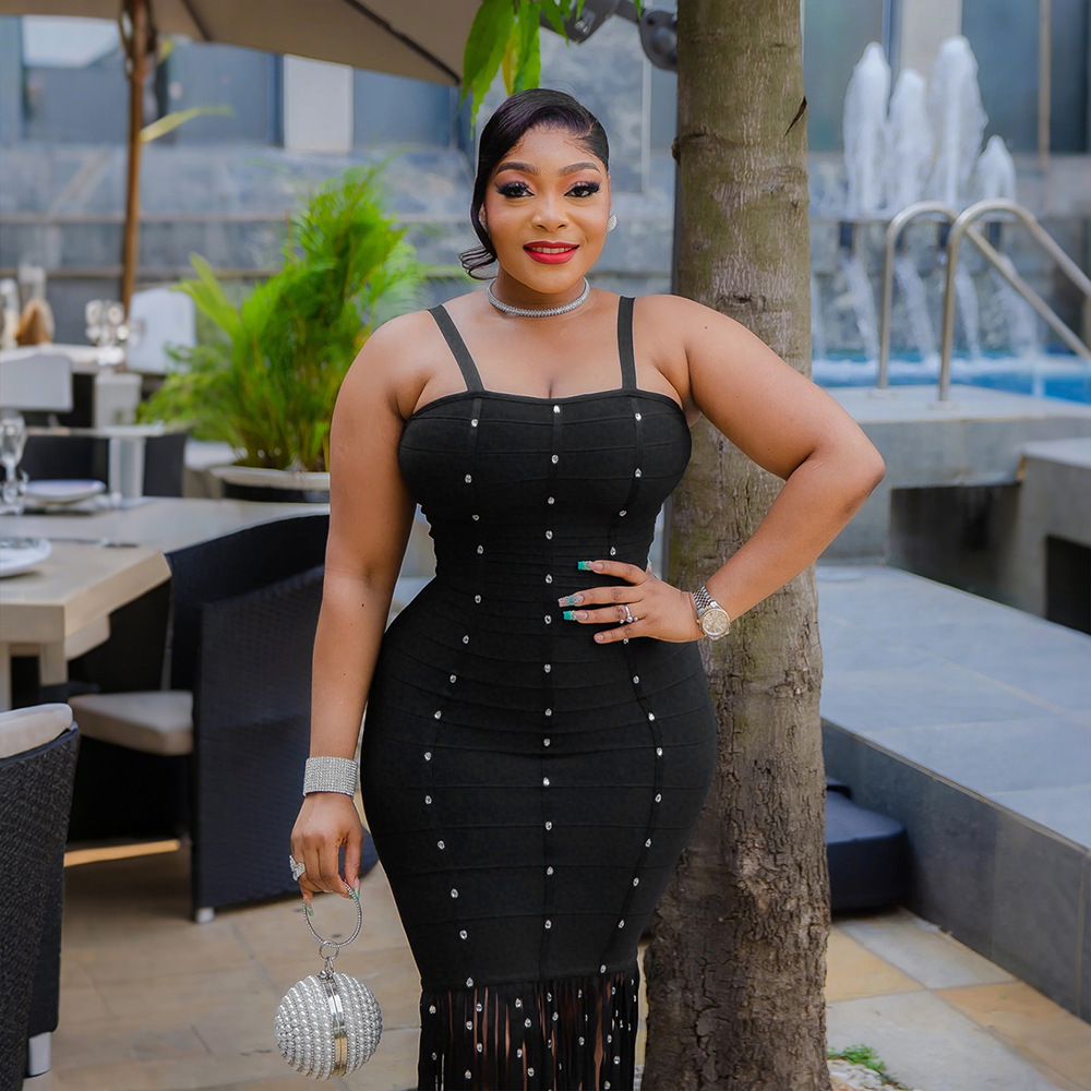 European style hip dress sexy sling tassel bag for women