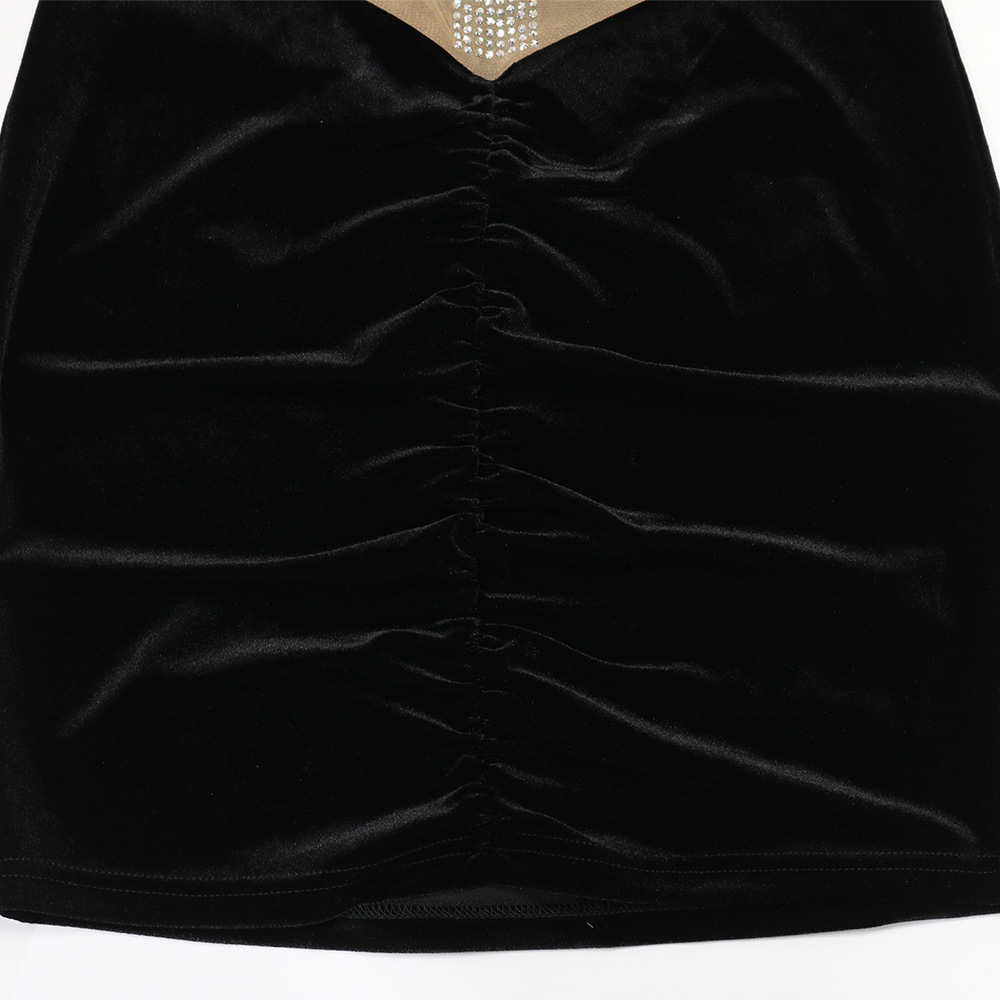 Gauze splice European style short sexy dress for women