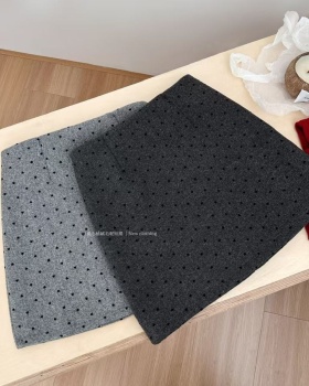 Autumn and winter retro short skirt high waist A-line skirt