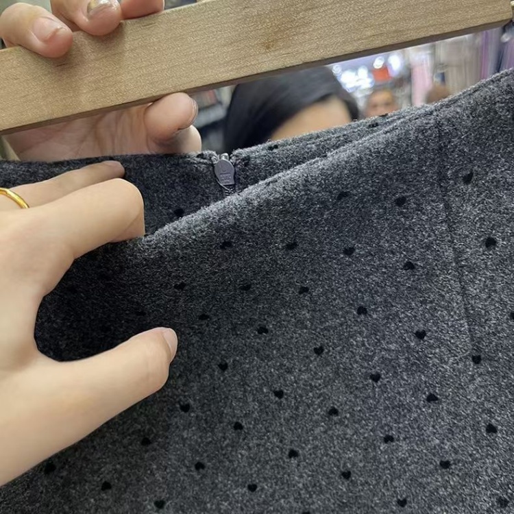 Autumn and winter retro short skirt high waist A-line skirt