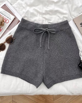 Slim autumn shorts simple wide leg pants for women