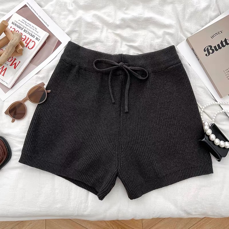 Slim autumn shorts simple wide leg pants for women