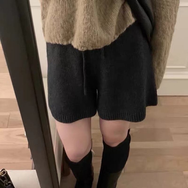 Slim autumn shorts simple wide leg pants for women