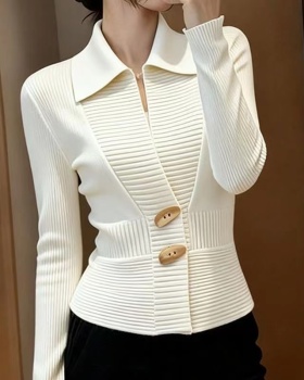 Slim France style sweater autumn tops for women
