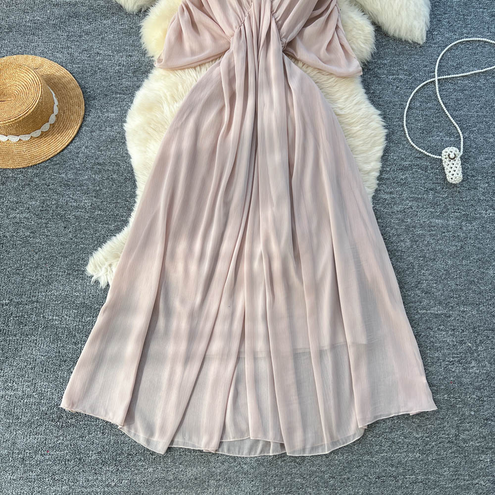 Spring temperament fashion V-neck dress for women