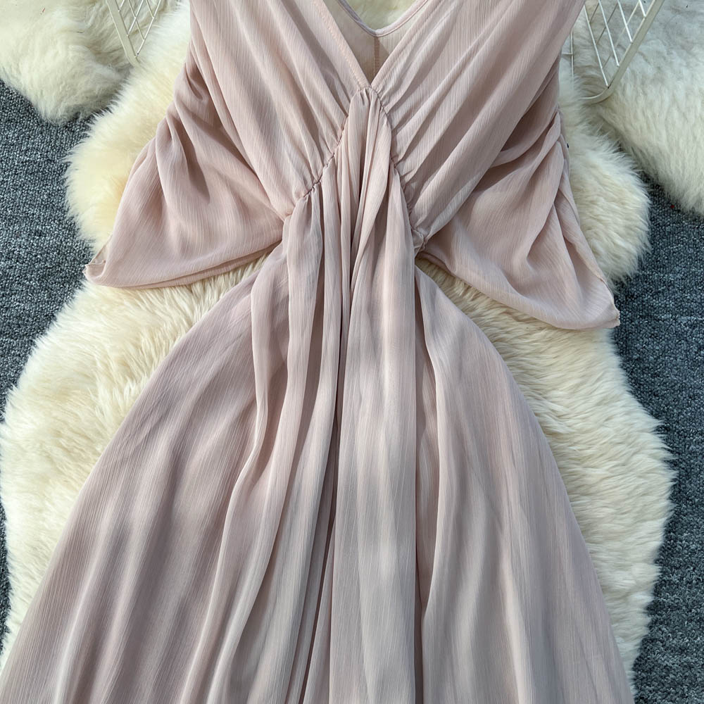 Spring temperament fashion V-neck dress for women