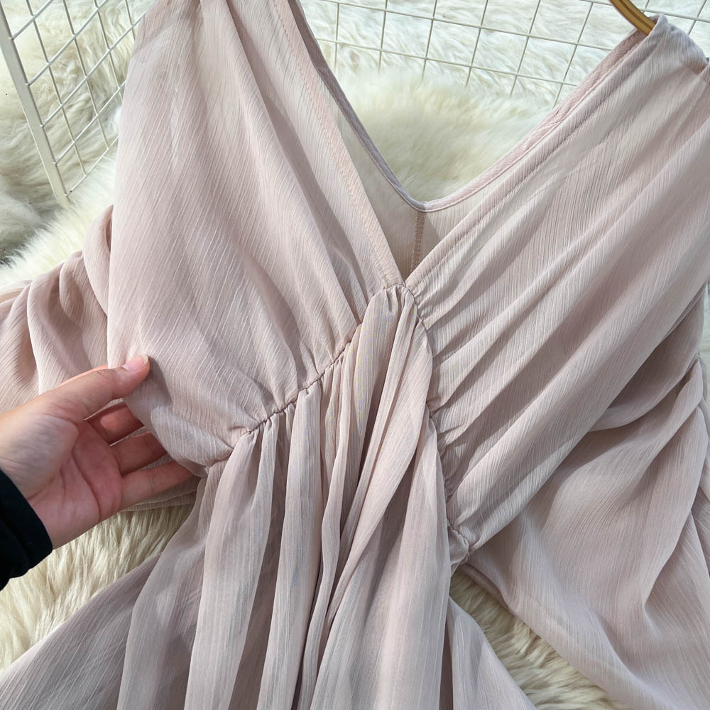 Spring temperament fashion V-neck dress for women