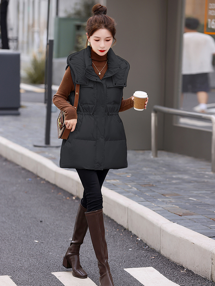 Down all-match light waistcoat Casual thin coat for women