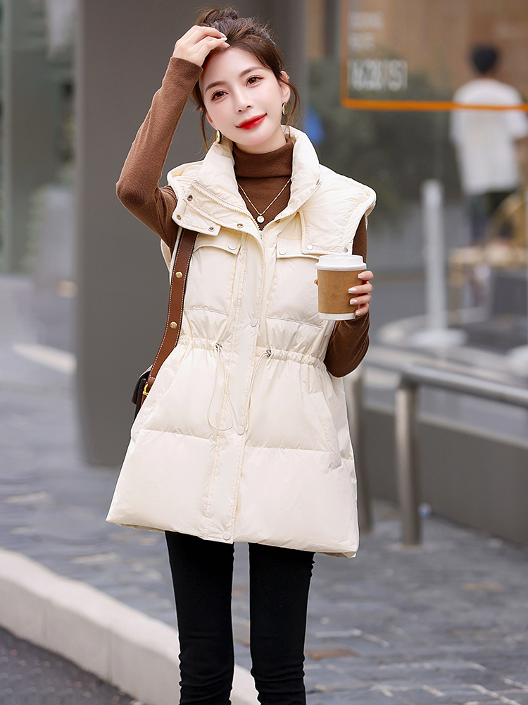Down all-match light waistcoat Casual thin coat for women