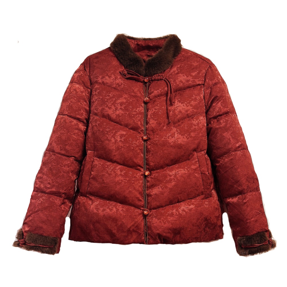 Simple duck down thermal show young thick down coat