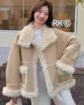 Winter lambs wool loose coat