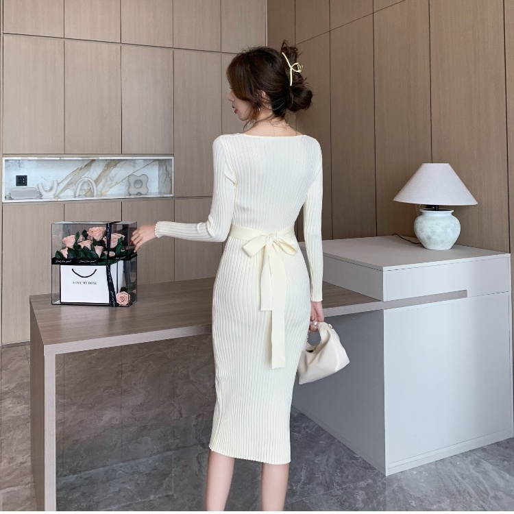 Sexy autumn and winter dress slim long dress for women