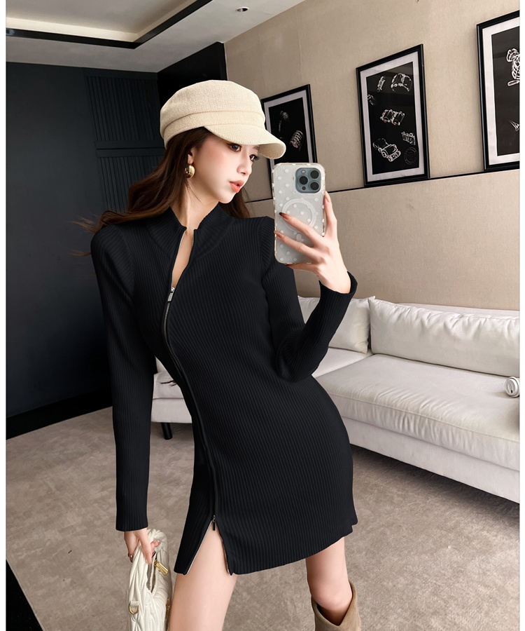 Slim bottoming irregular package hip dress for women