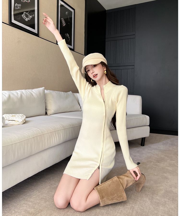 Slim bottoming irregular package hip dress for women
