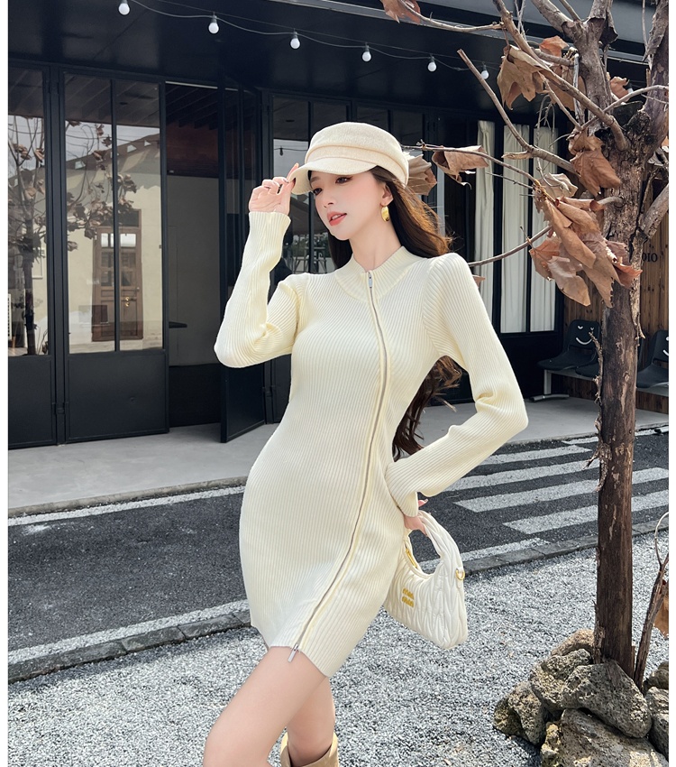 Slim bottoming irregular package hip dress for women