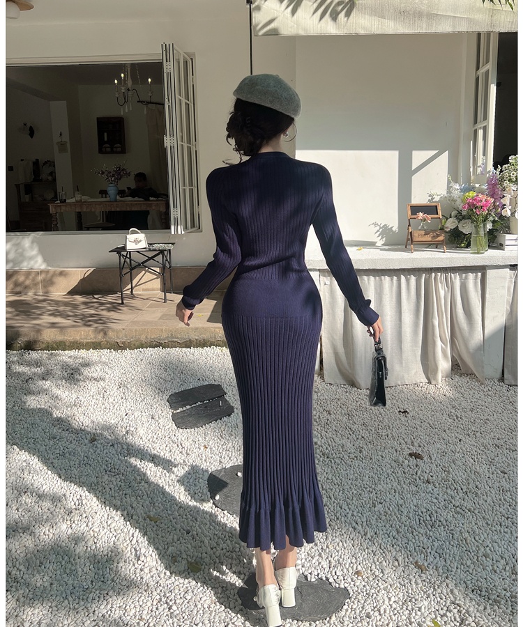 Autumn and winter slim mermaid France style dress for women