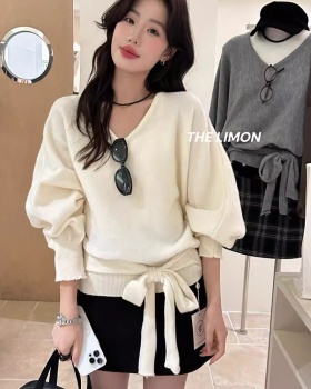 Wool bat sleeve shirts autumn slim sweater for women