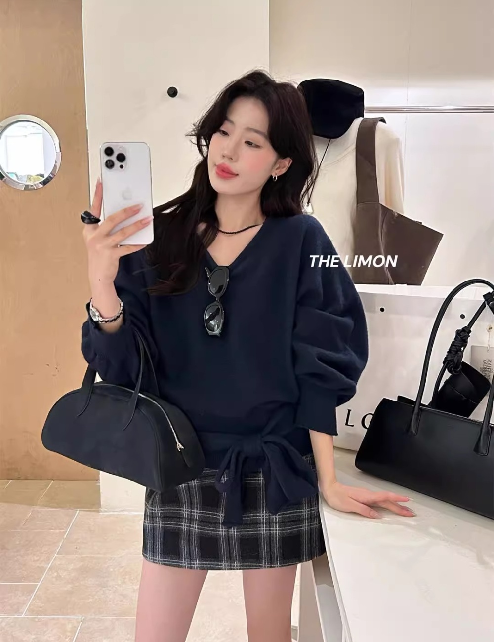Wool bat sleeve shirts autumn slim sweater for women