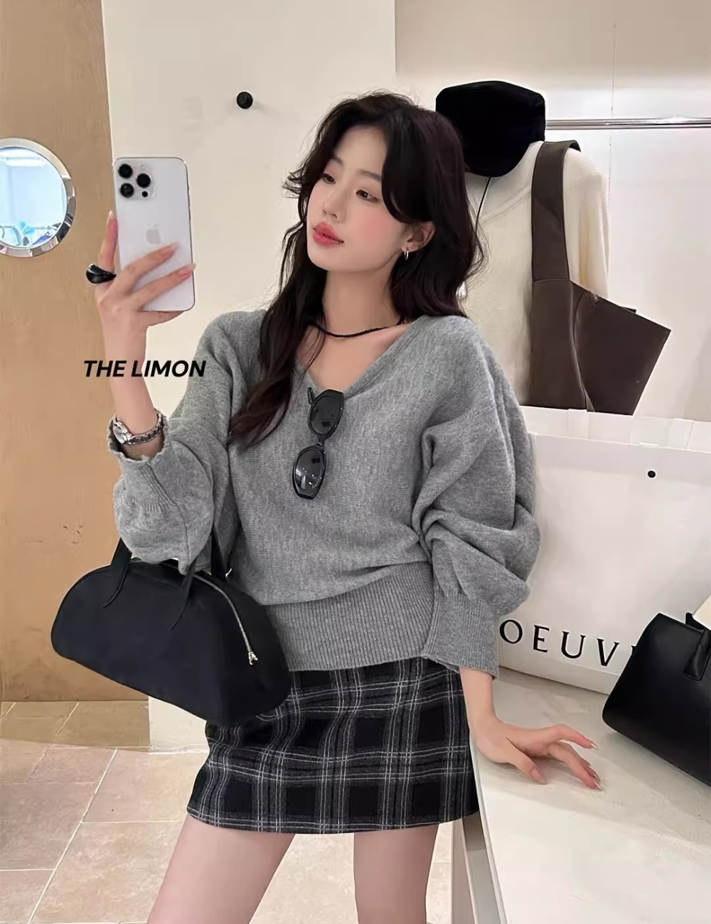 Wool bat sleeve shirts autumn slim sweater for women