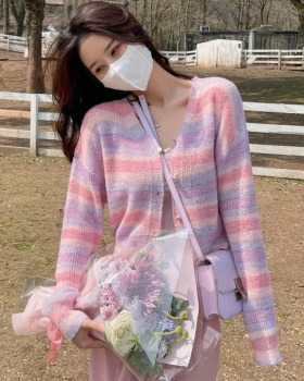 Loose sunscreen shirts short knitted tops for women