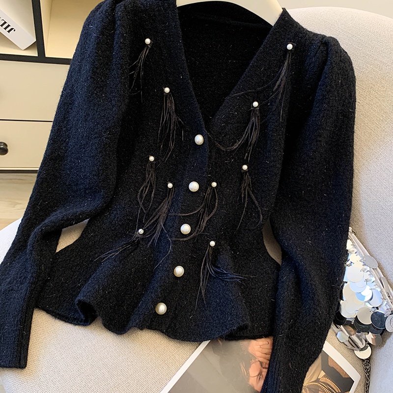 Bottoming autumn inside the ride short sweater for women