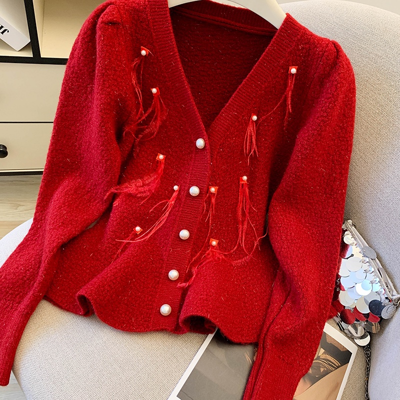 Bottoming autumn inside the ride short sweater for women