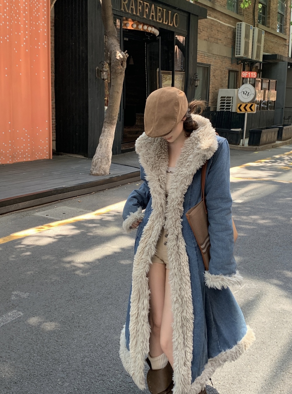 Autumn and winter overcoat long coat for women