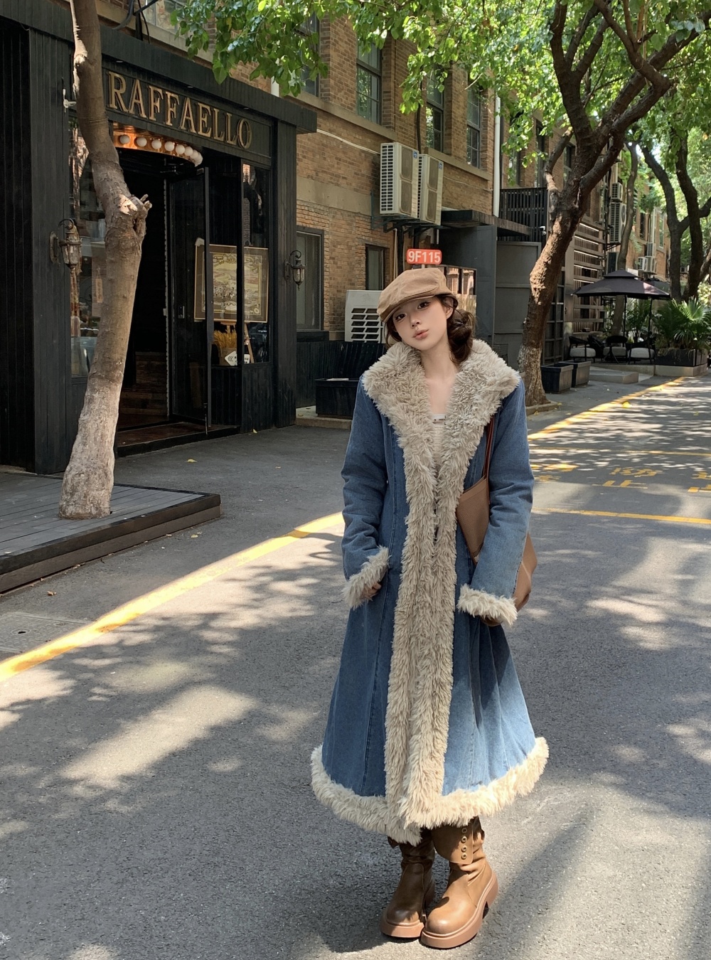 Autumn and winter overcoat long coat for women