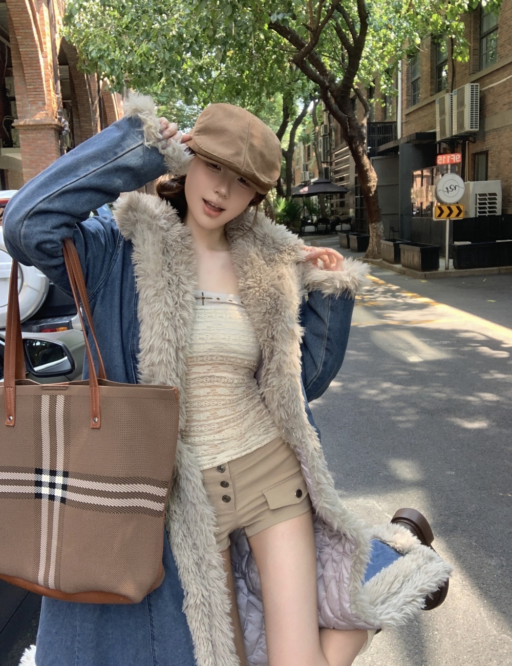 Autumn and winter overcoat long coat for women