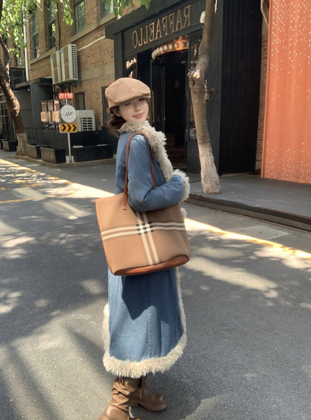 Autumn and winter overcoat long coat for women