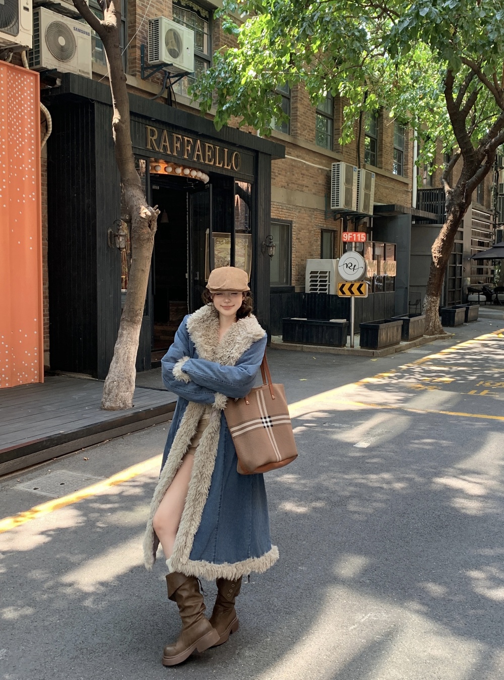 Autumn and winter overcoat long coat for women