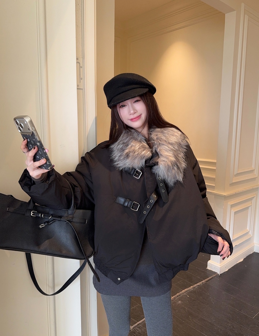 Cotton winter couples jacket short thick cotton coat