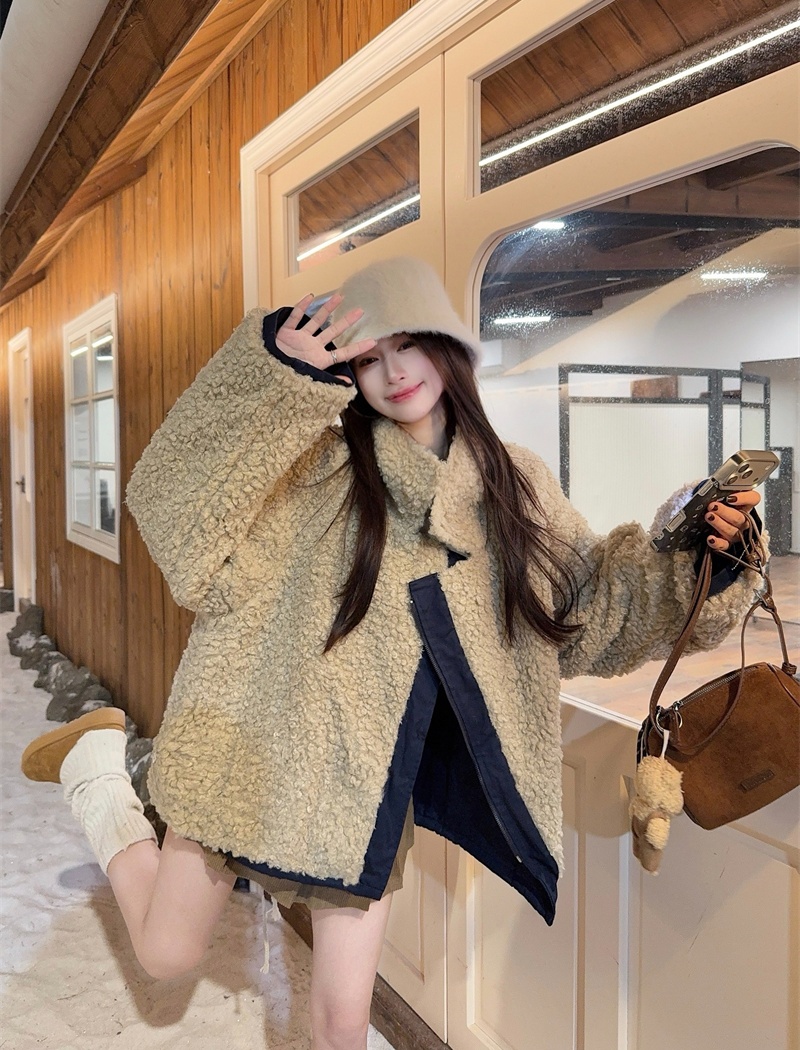 Winter elmo locomotive wear lambs wool cozy jacket