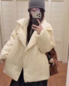Thermal winter coat short white cotton coat
