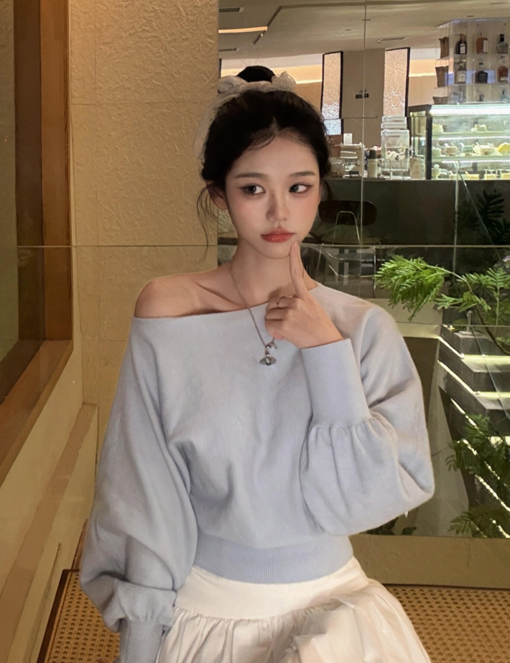 Outside the ride France style tops thin sweater