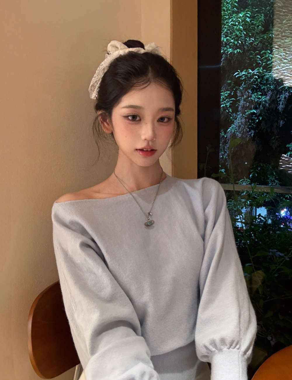 Outside the ride France style tops thin sweater