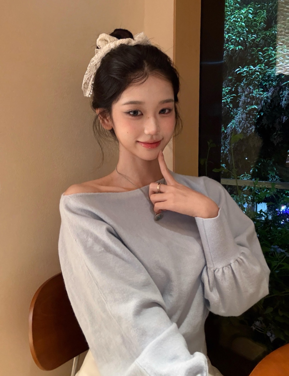 Outside the ride France style tops thin sweater