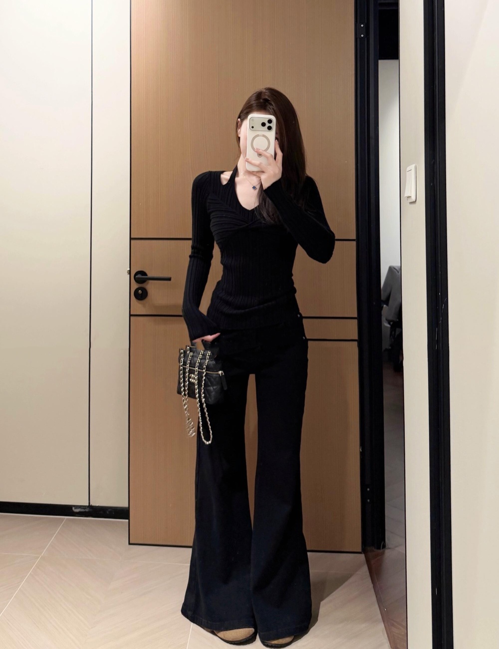 Temperament bottoming shirt Pseudo-two tops for women