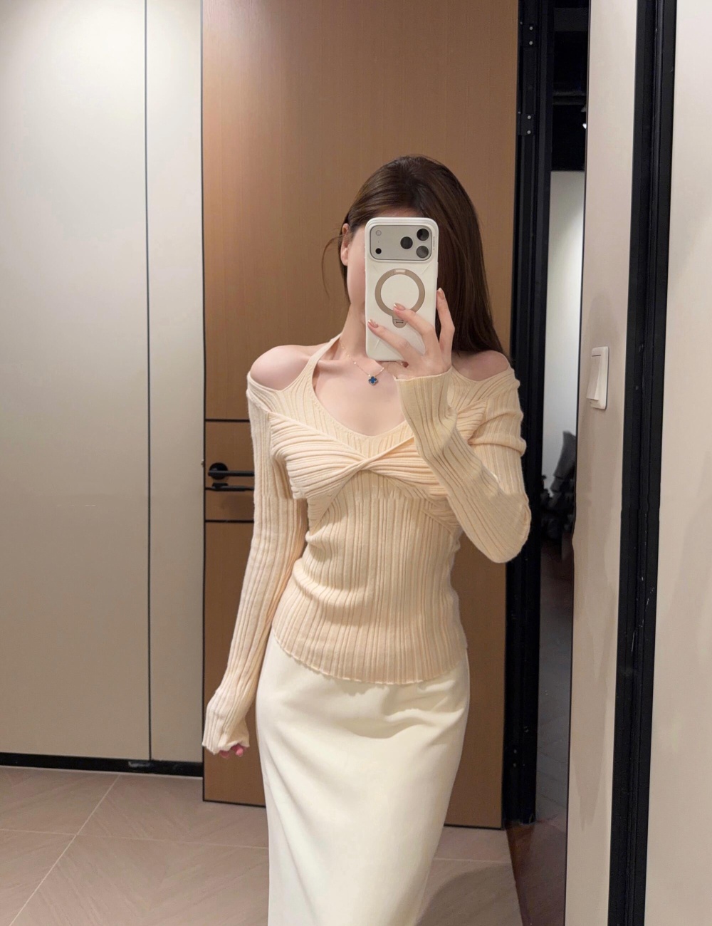 Temperament bottoming shirt Pseudo-two tops for women