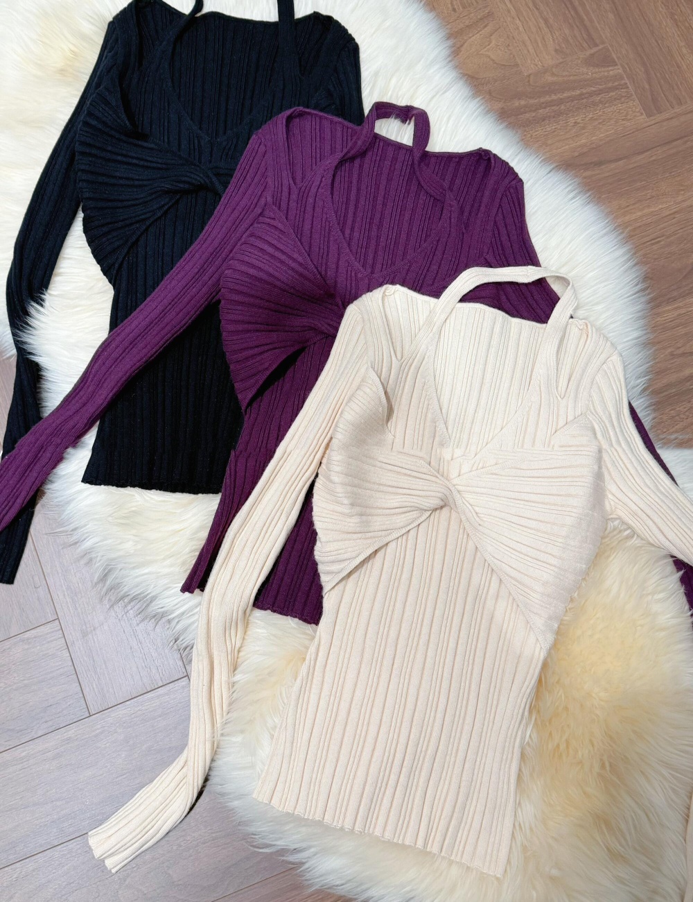 Temperament bottoming shirt Pseudo-two tops for women